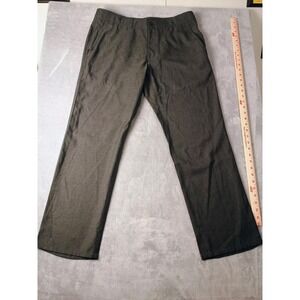 Haggar H26 Pants Mens 36x30 Gray Chino Straight Leg Stretch Casual Business